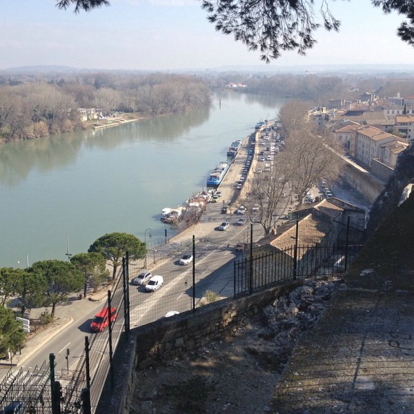 Ausblick von Avignon auf die Rhône