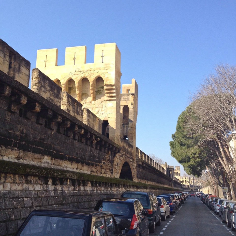 Teil der Stadtmauer von Avignon