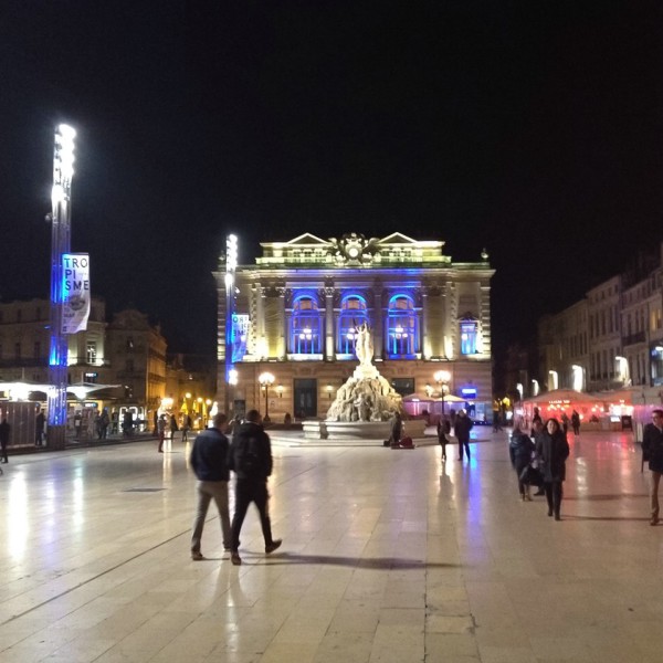 Montpellier am Abend, Opera - Comédie
