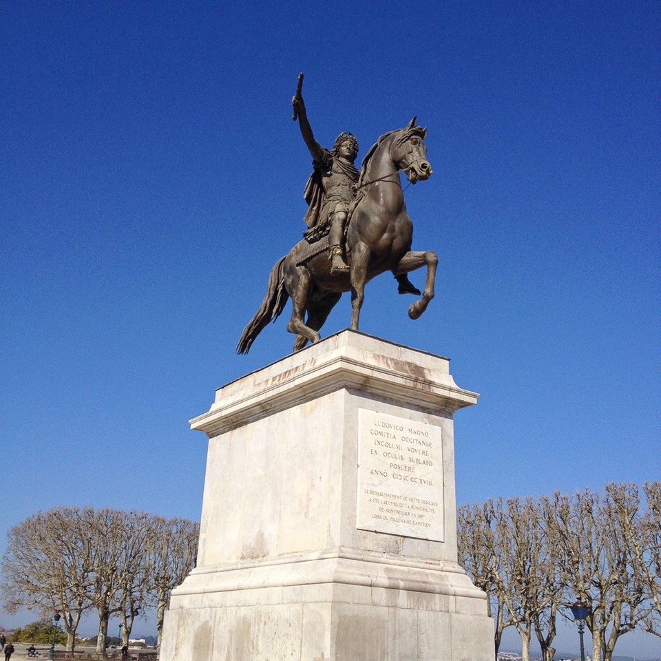 Statue von Ludwig XIV an der Promenade du Peyrou