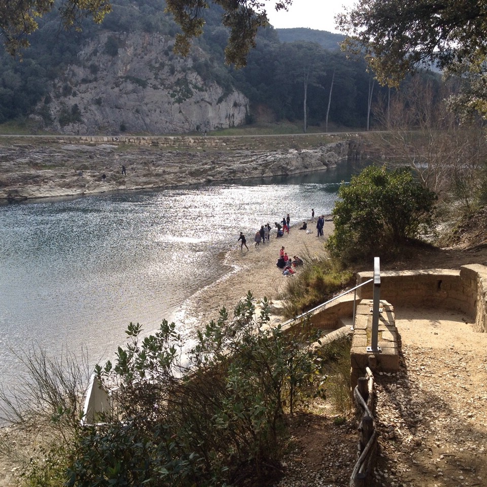 Der Fluss Gardon am Pont du Gard